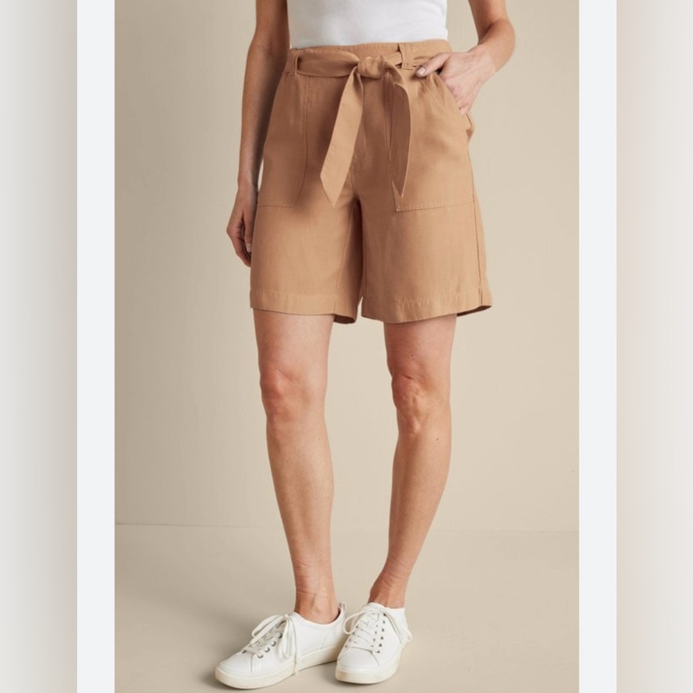 SOFT SURROUNDING Ojai Linen Blend Bermuda Shorts